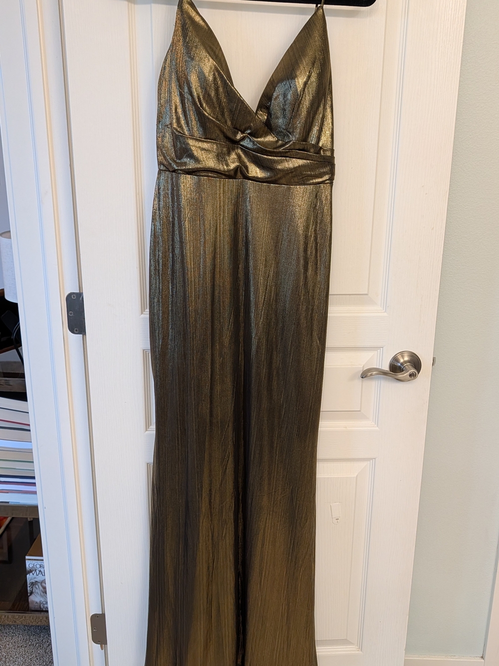 Metallic Gold Evening Gown